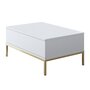 Couchtisch 90cm Weiss Gold 3