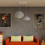 2-Flammig Wabi Sabi Rawbends Pendelleuchte Beton Grau 2