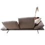 2-Sitzer Sofa und Hocker Grau 1