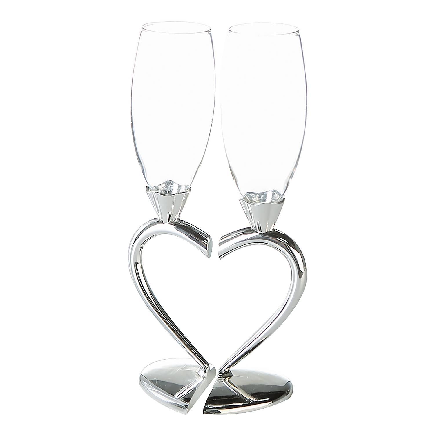 2x Love Champagnerglas Glas 0