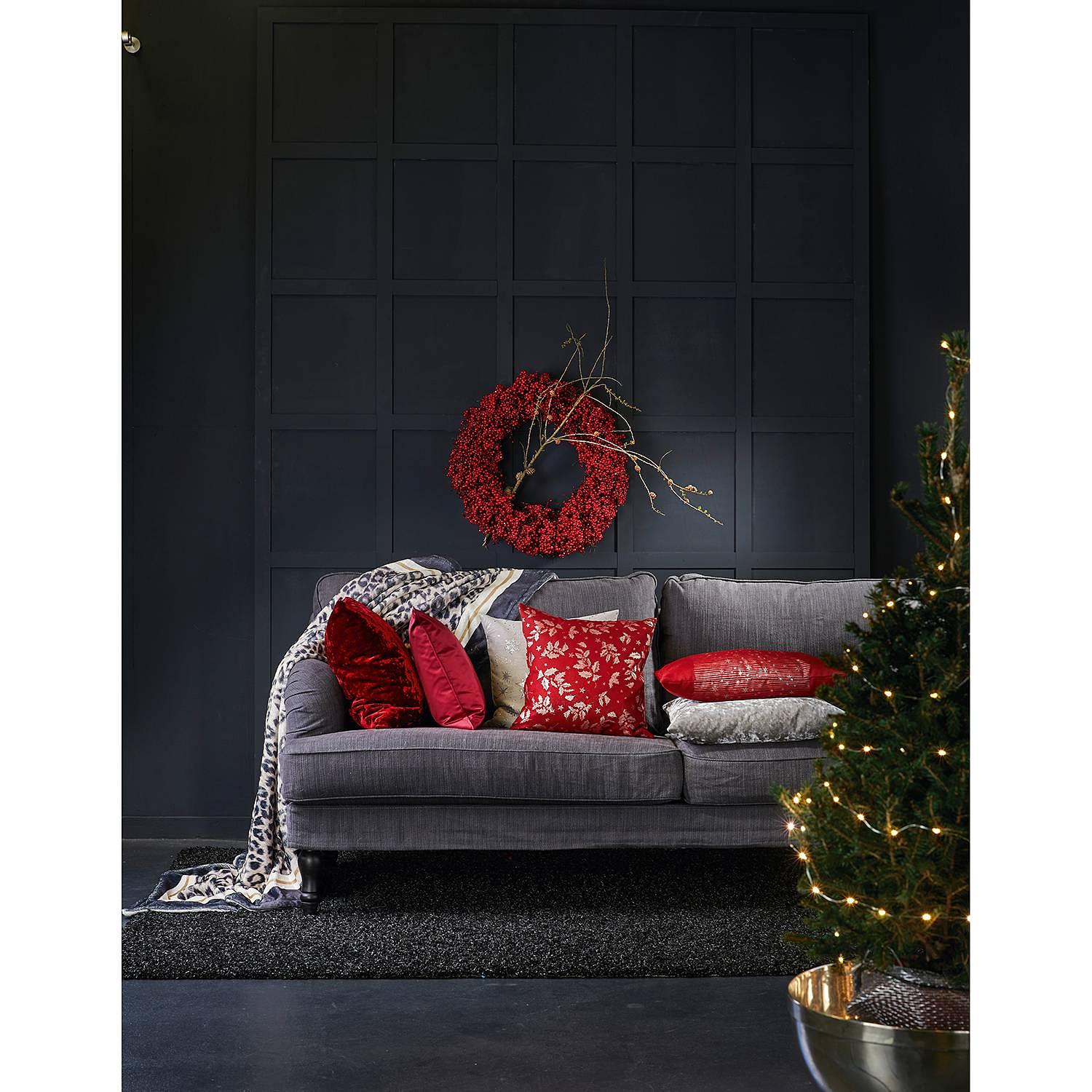 Plaid Leon Decke Polyester Braun 2
