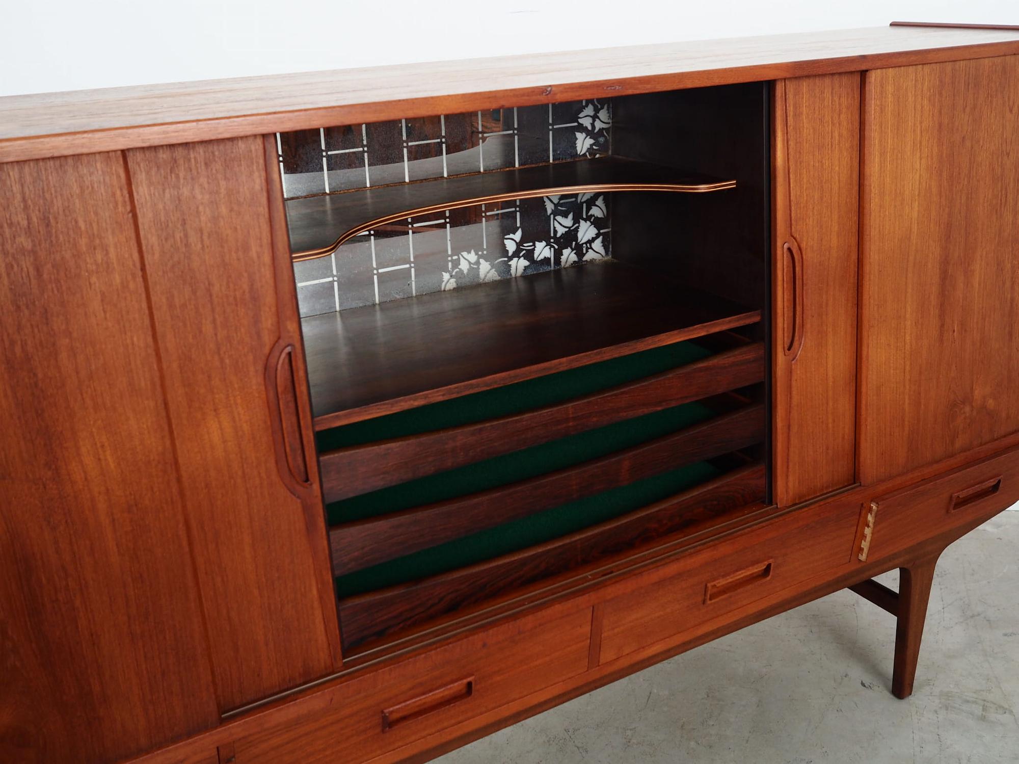 Highboard Teak Brown 1970s 14