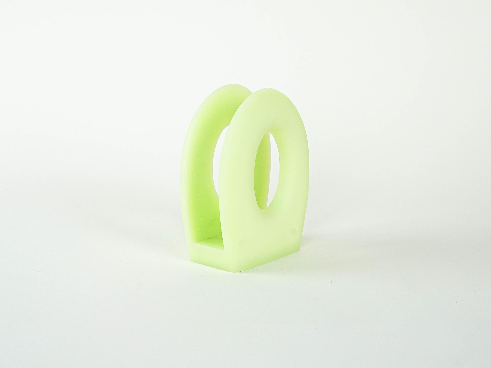 Zeitung-/Taschentuchständer Türkis 1970er Jahre 5