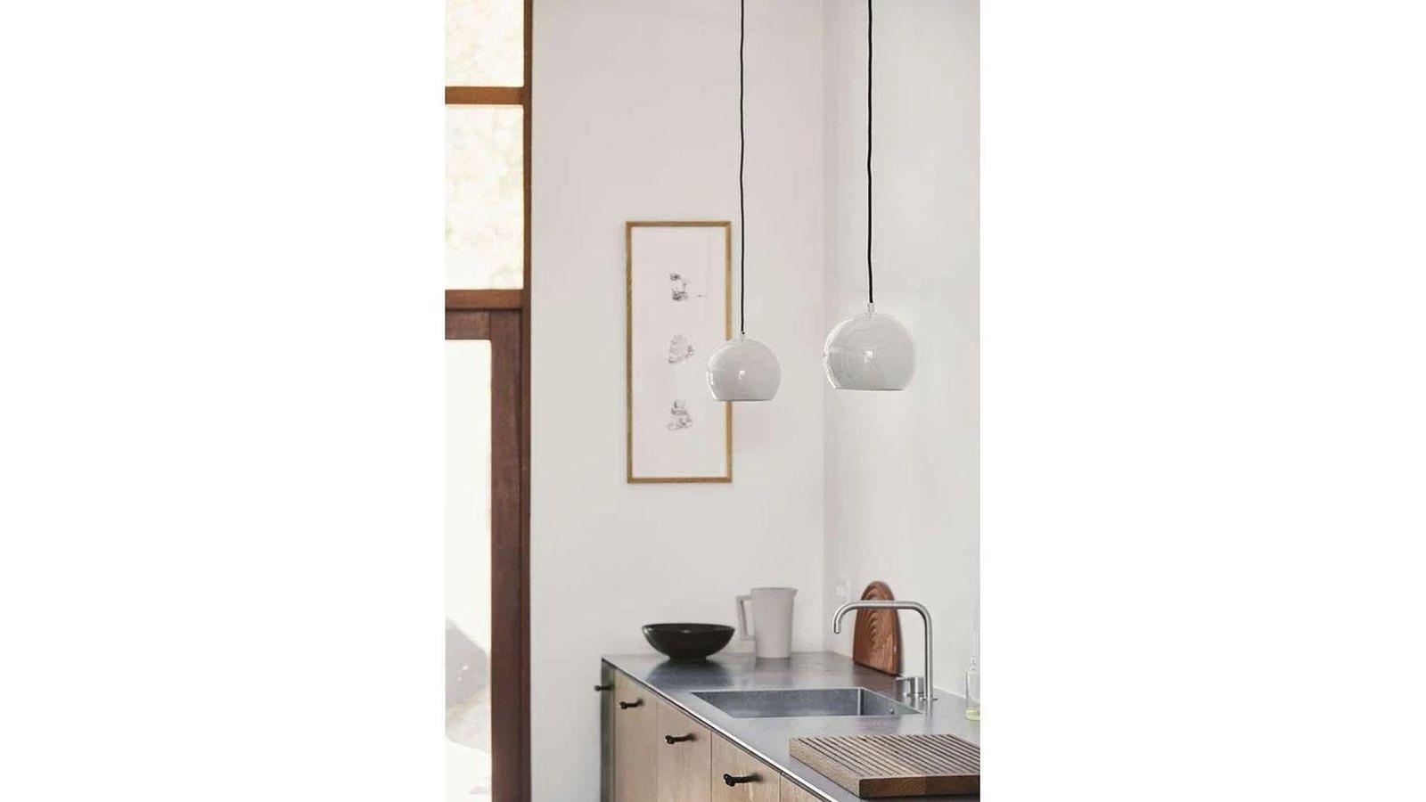 Pendant Light Ball Ø18 Glossy Light Grey 1