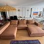 Molteni & C „Turner“ Leather Sofa with Ottoman & Cushions 5
