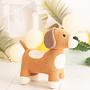 Dog Plush Cotton Brown 1