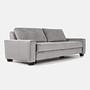 REJKIAVIK Sofa 3-Sitzer Velour Silber 4