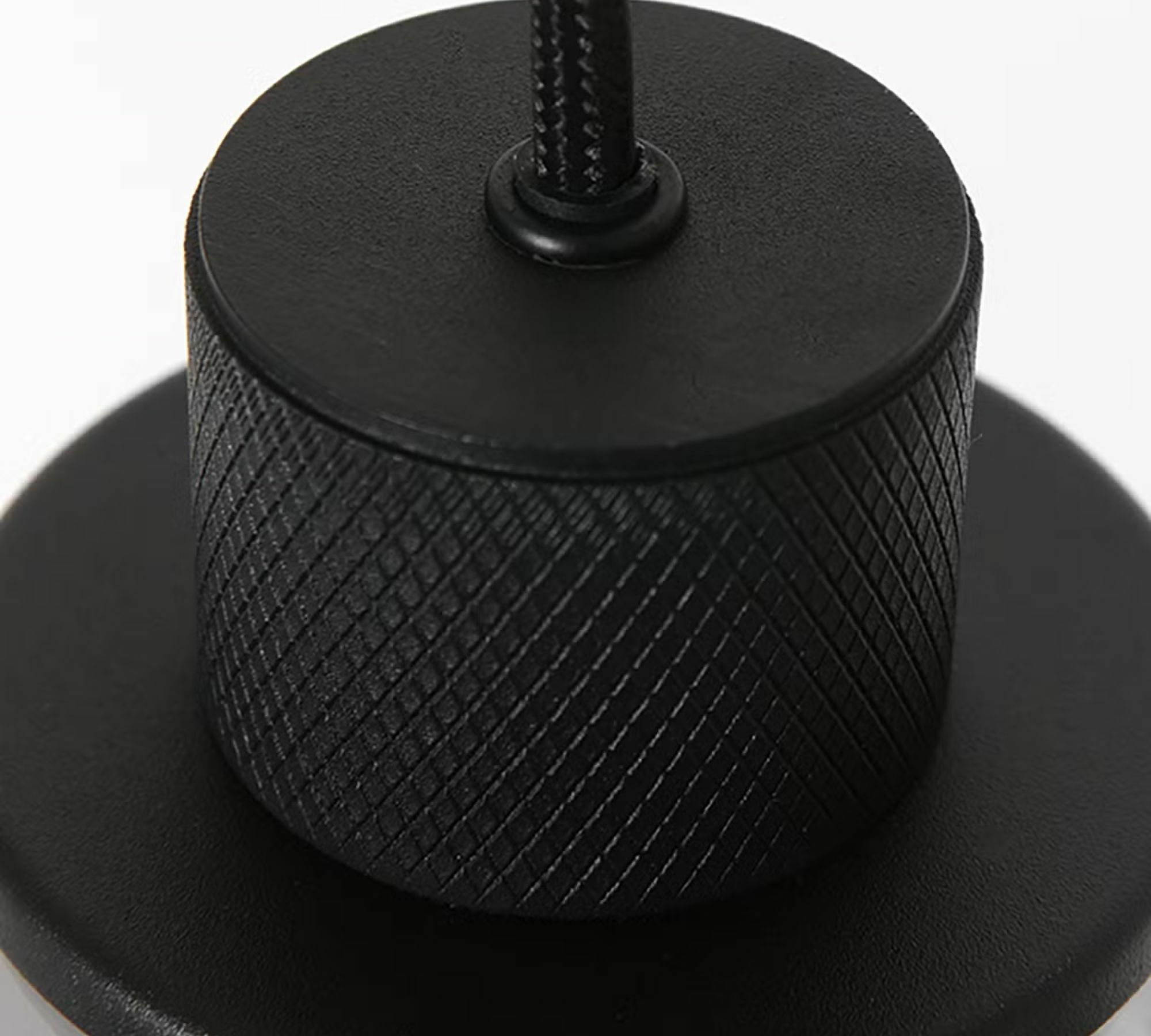 Pendant light 3-bulb glass aluminum black 3