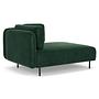 Ellis Récamiere abnehmbare Armlehne Velour Lux Dark Green 5