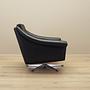 Swivel armchair Leather Black 1960s 8