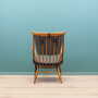 Vintage armchair beech fabric brown 1960s 4