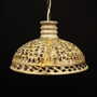 Vintage Pendant Lamp Ceramic Yellow 1960s 1