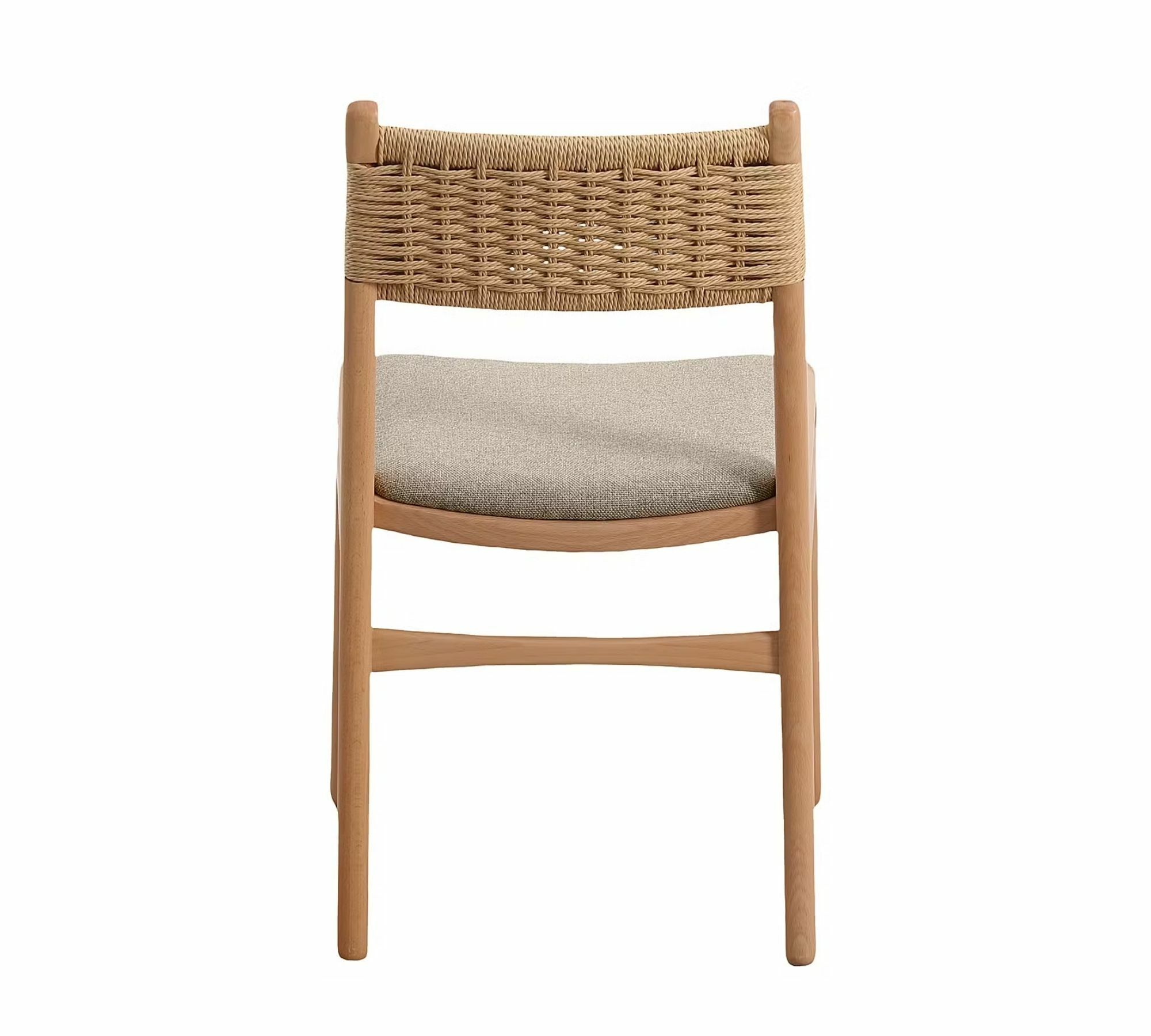 2x Esszimmerstuhl Textil Holz Beige 4