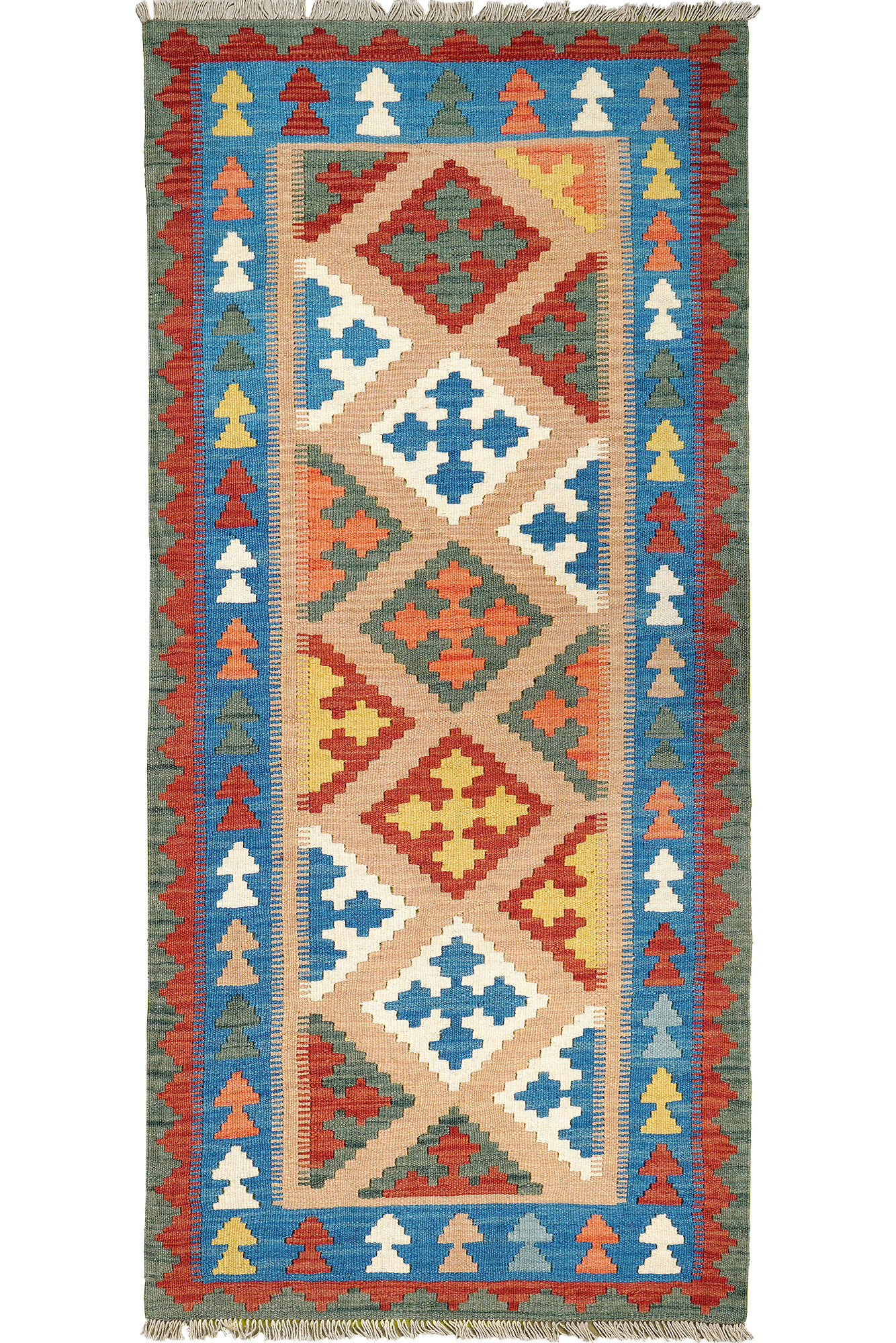 Kilim Gashgai Teppich Mehrfarbig 0
