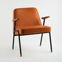 366 Sessel Metall Leder Cognac 0