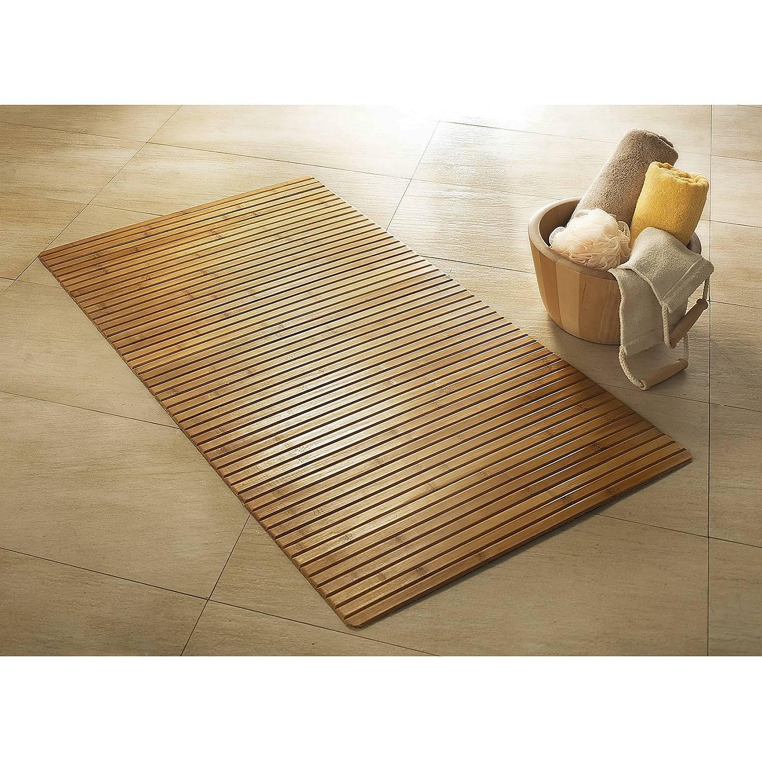 Holzmatte Bambus 50 x 80 cm 2