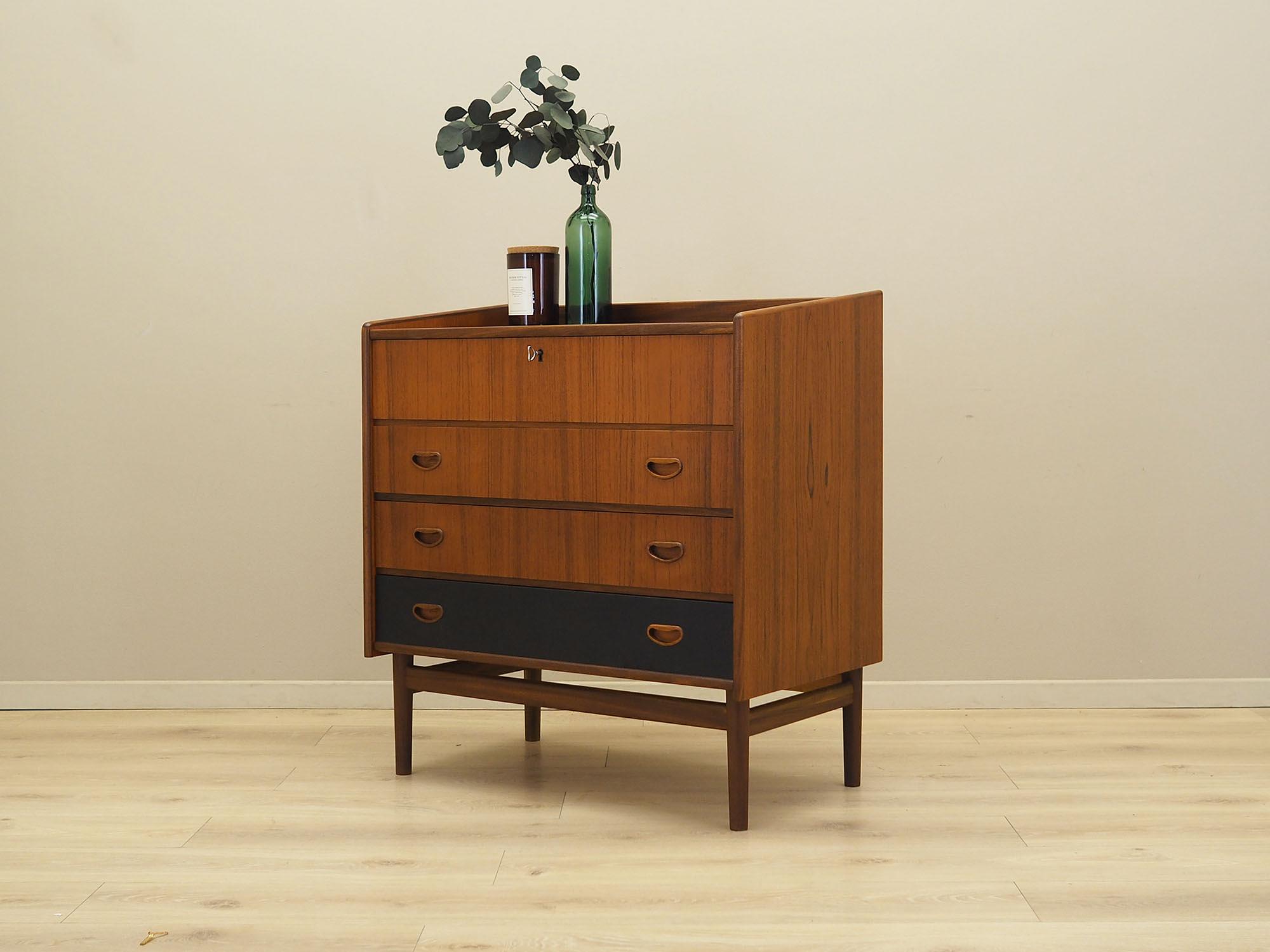 Chest of drawers Teak wood 1970s 3