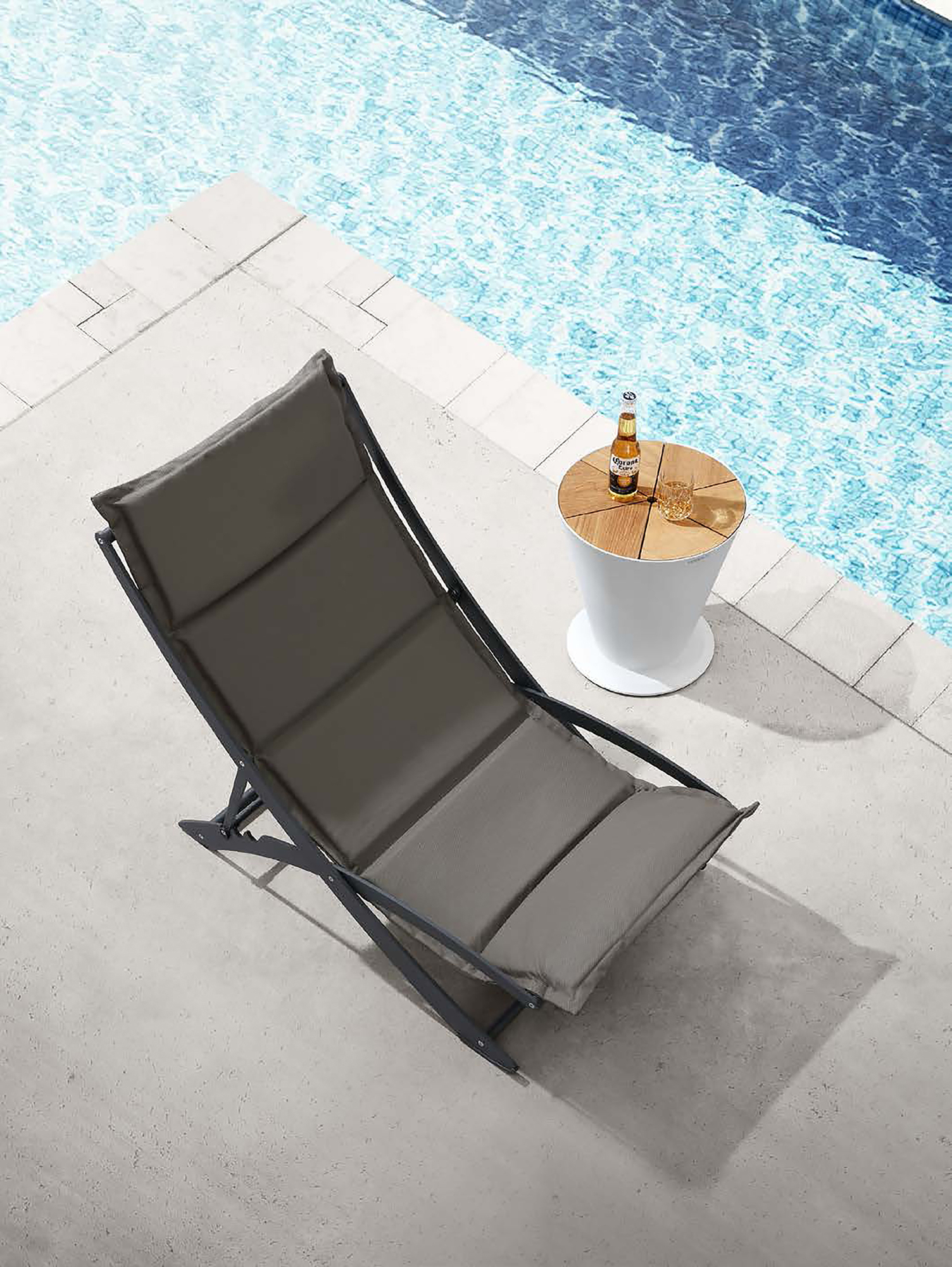 Hawaii beach chair metal textile anthracite 1