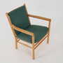 Vintage chair Beech wood Green 1970s 9