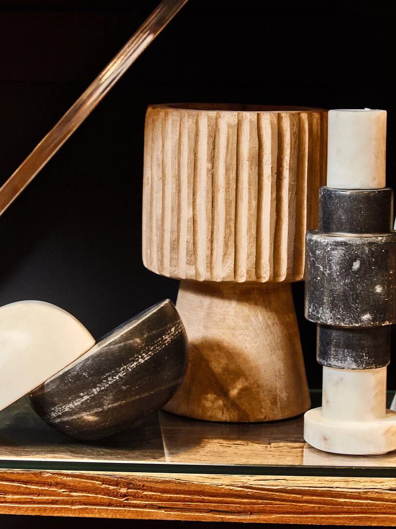 Candlestick Marble Black White 4