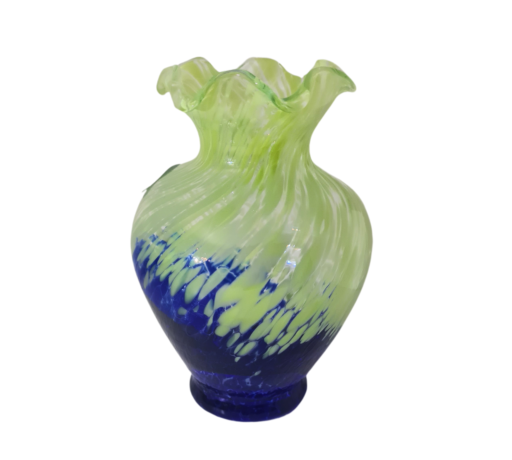 Vase Muranoglas Blau Grün 1