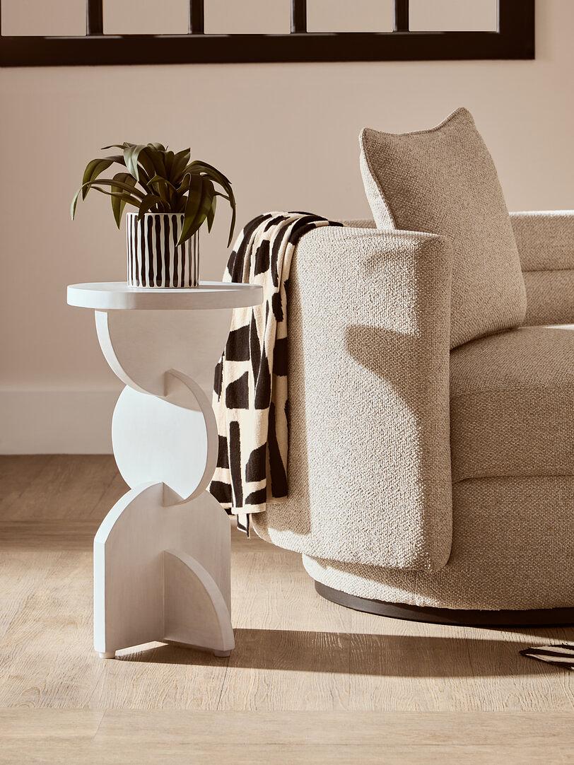 Walsa Beistelltisch Mangoholz Ridge Detail Whitewash 2