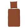 Bettwäsche 0270 Baumwolle Terracotta 135 x 200 + Kissen 0