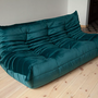 Togo Sofa 3-Sitzer Samt Petrol 7