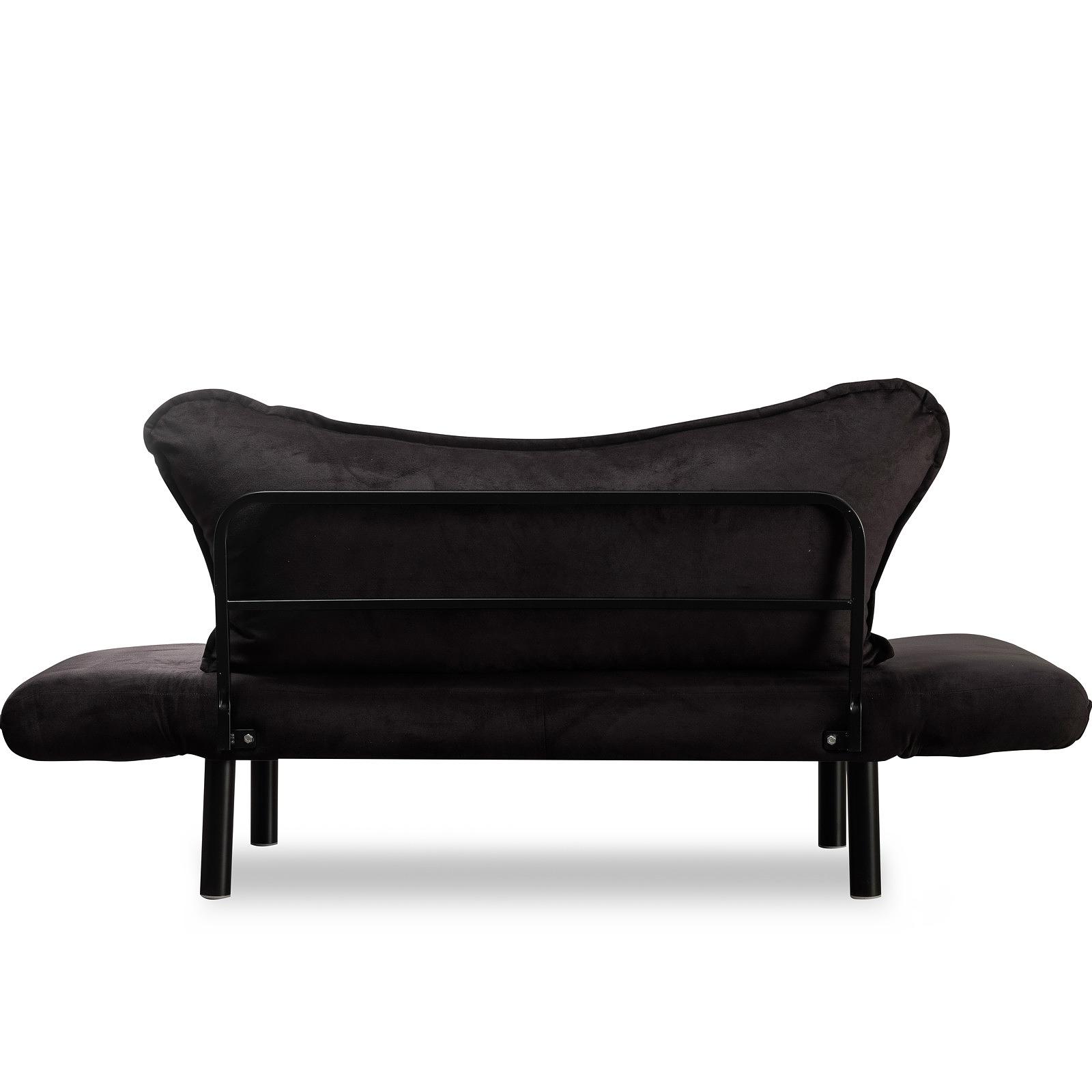 Chatto Schlafsofa 2-Sitzer Schwarz 6