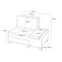 Perenna 1-seater module right Chenille Grey 6