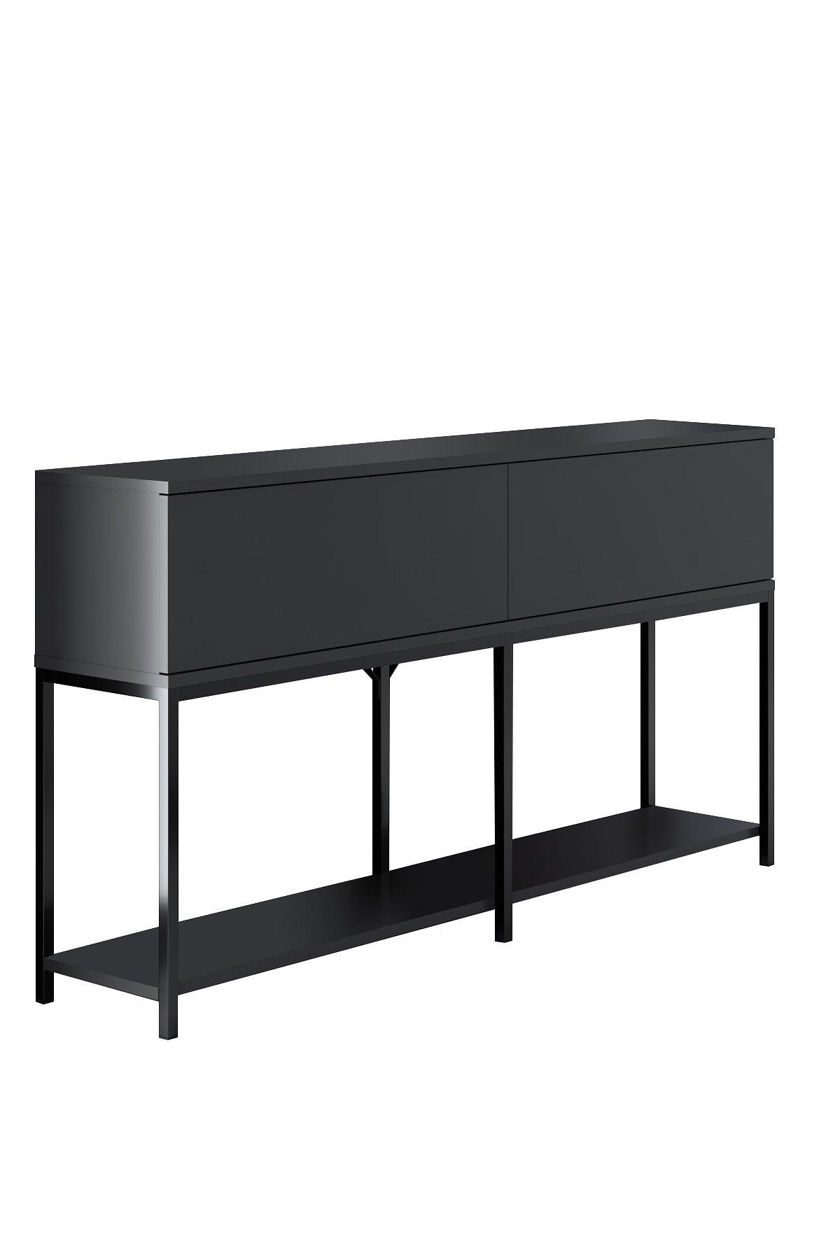 Lord Console Wood Veneer Anthracite Black 0