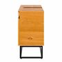Waschbeckenunterschrank Stahl Holz Eiche 5