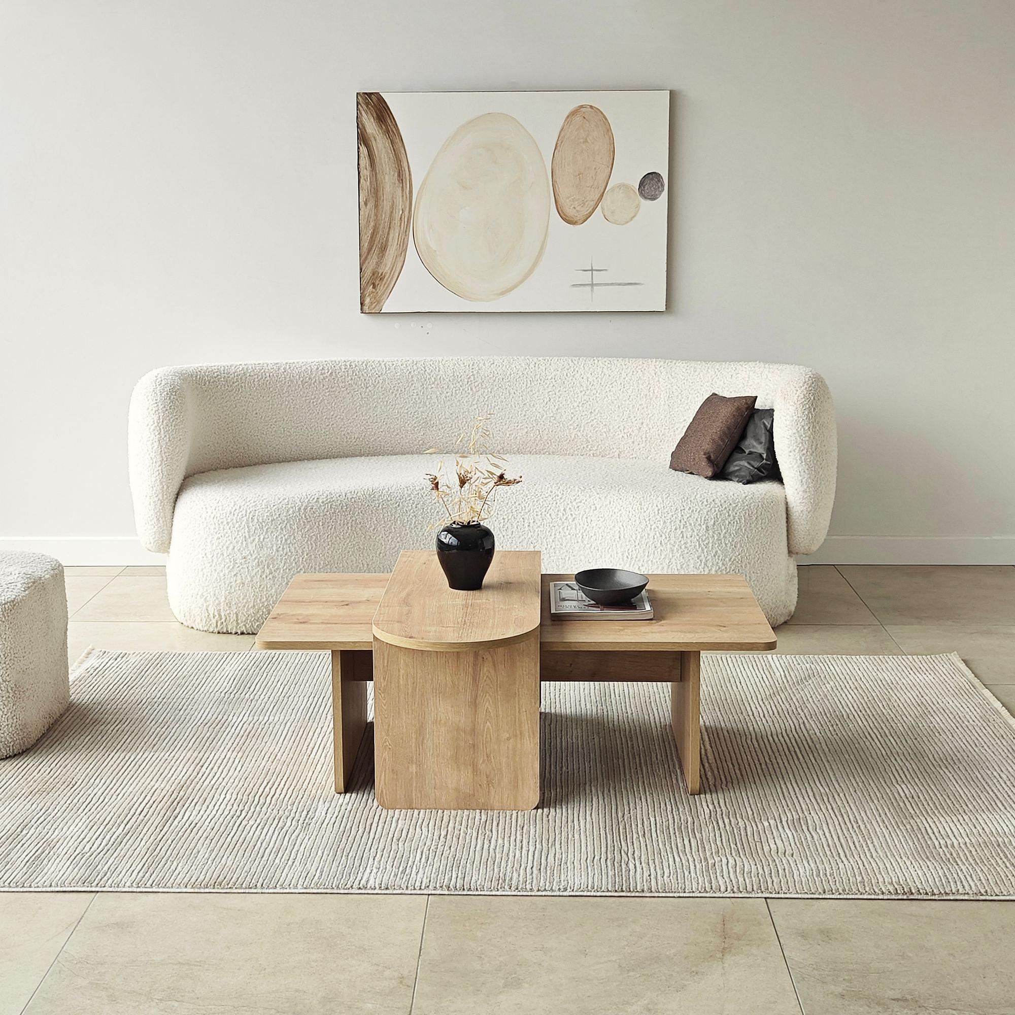 Paris Couchtisch Eichen-Optik Braun 3