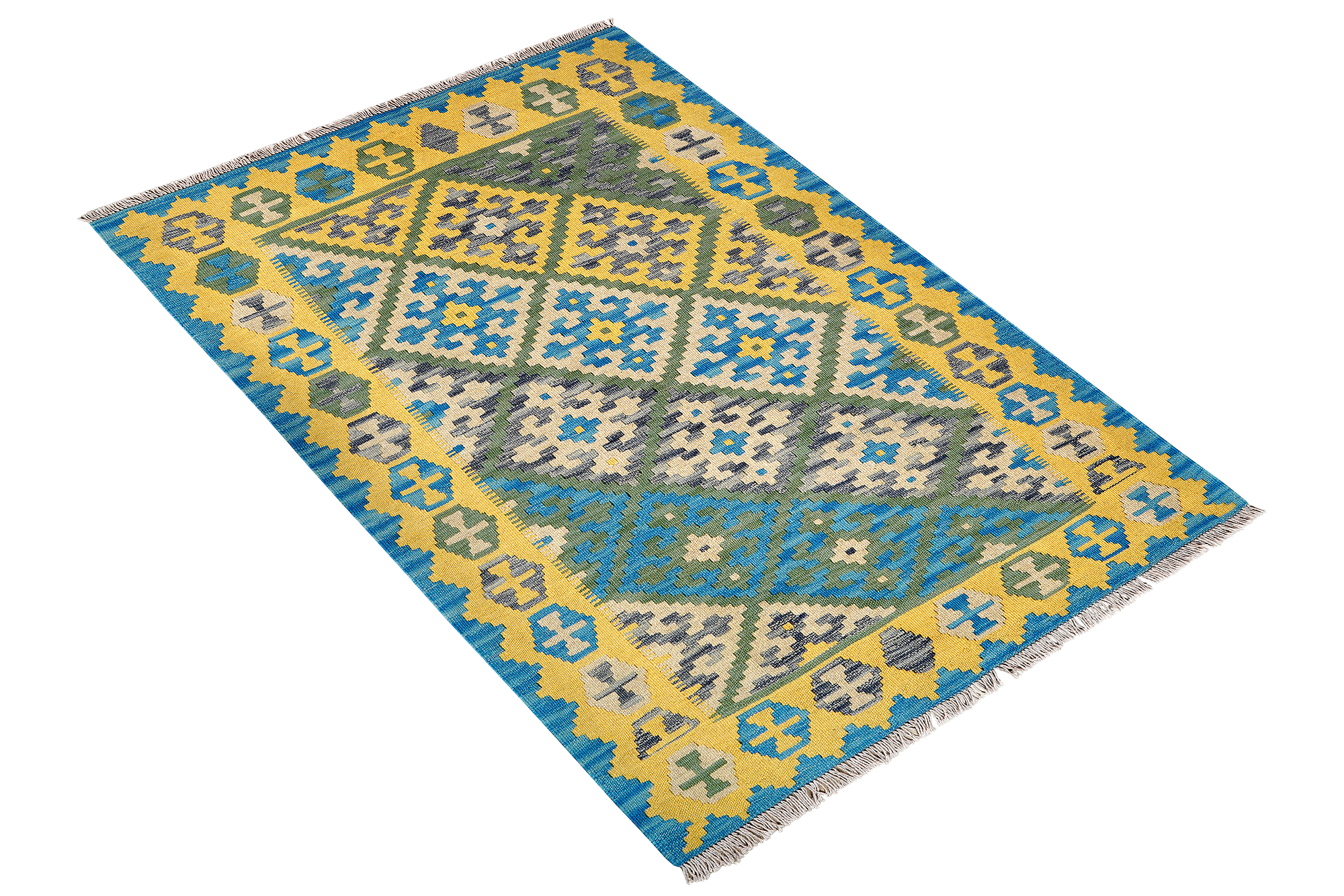Kilim Gashgai Tappeto Giallo 2