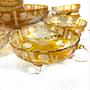 Schälchen-Set 11-Teilig Kristallglas Bernsteinfarbe 3
