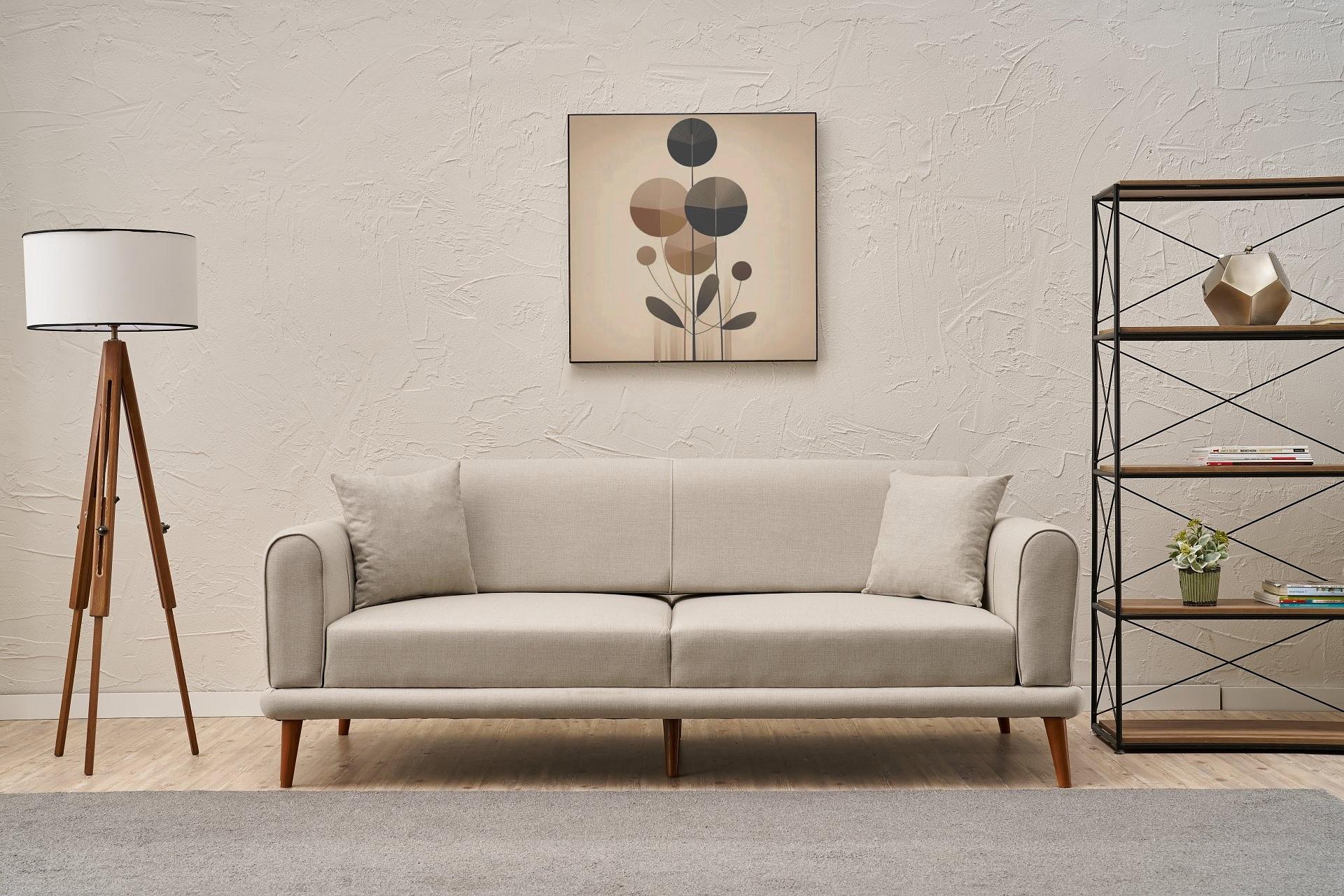 Seren Sofa 3-Sitzer Creme 1