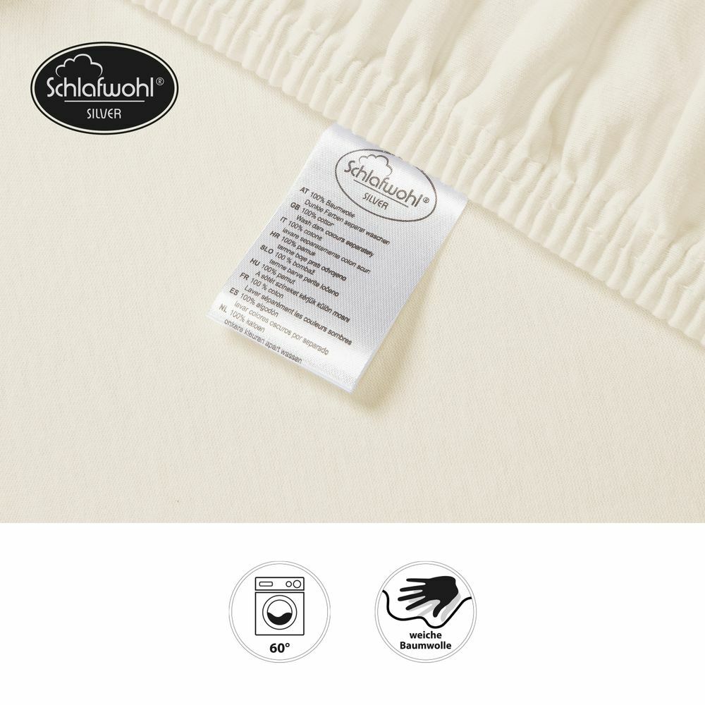 Spannleintuch für Boxspringbett aus Baumwolle Ecru 3