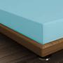 Fitted sheet cotton turquoise 100cm x 200cm 2