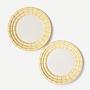 2x Digi Plate Porcelain White Yellow 3
