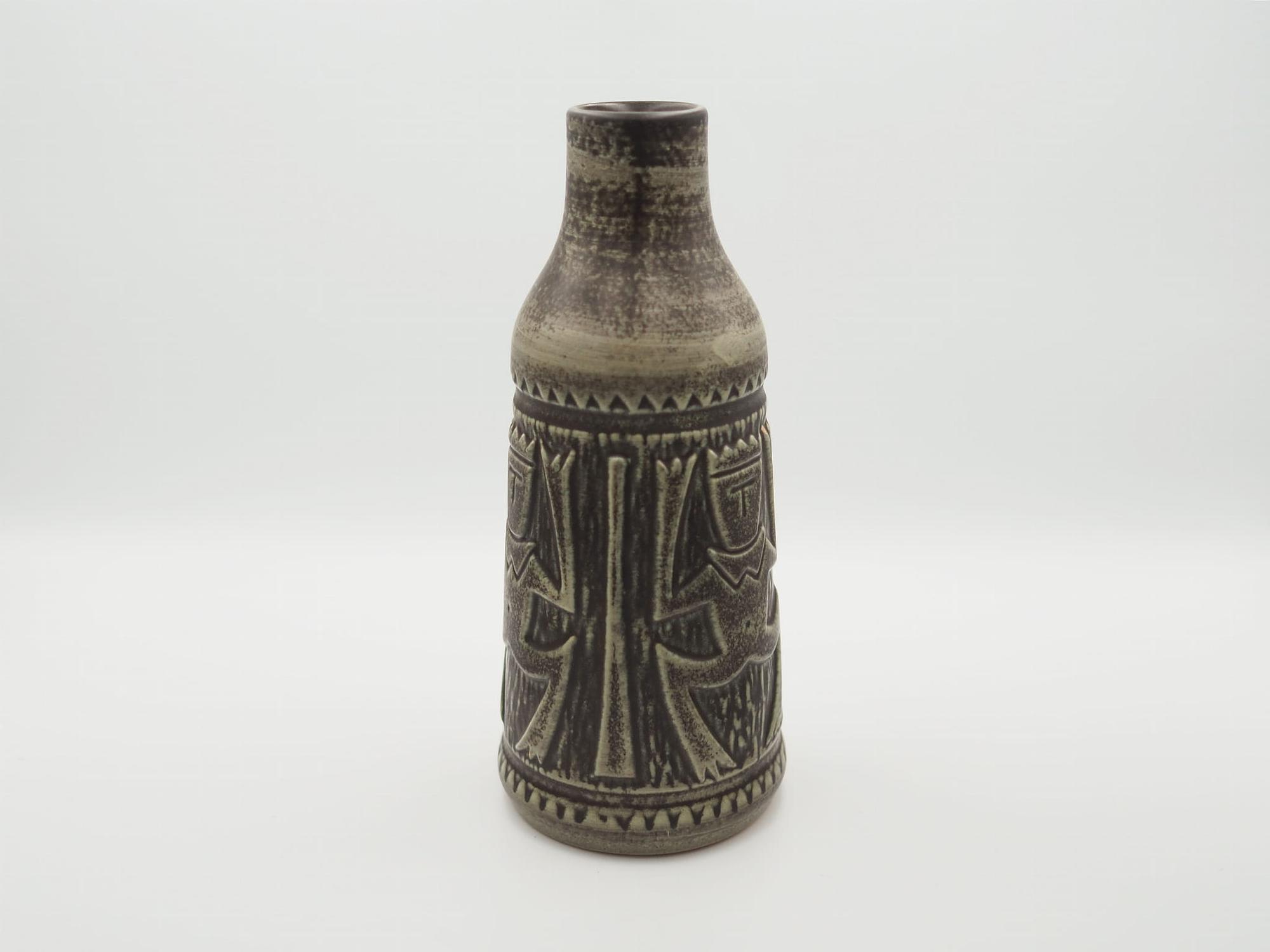 Vase Keramik Grün 1960er Jahre 2