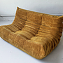 Togo Ecksofa, Sessel & 2-Sitzer Cord Sandbraun 0