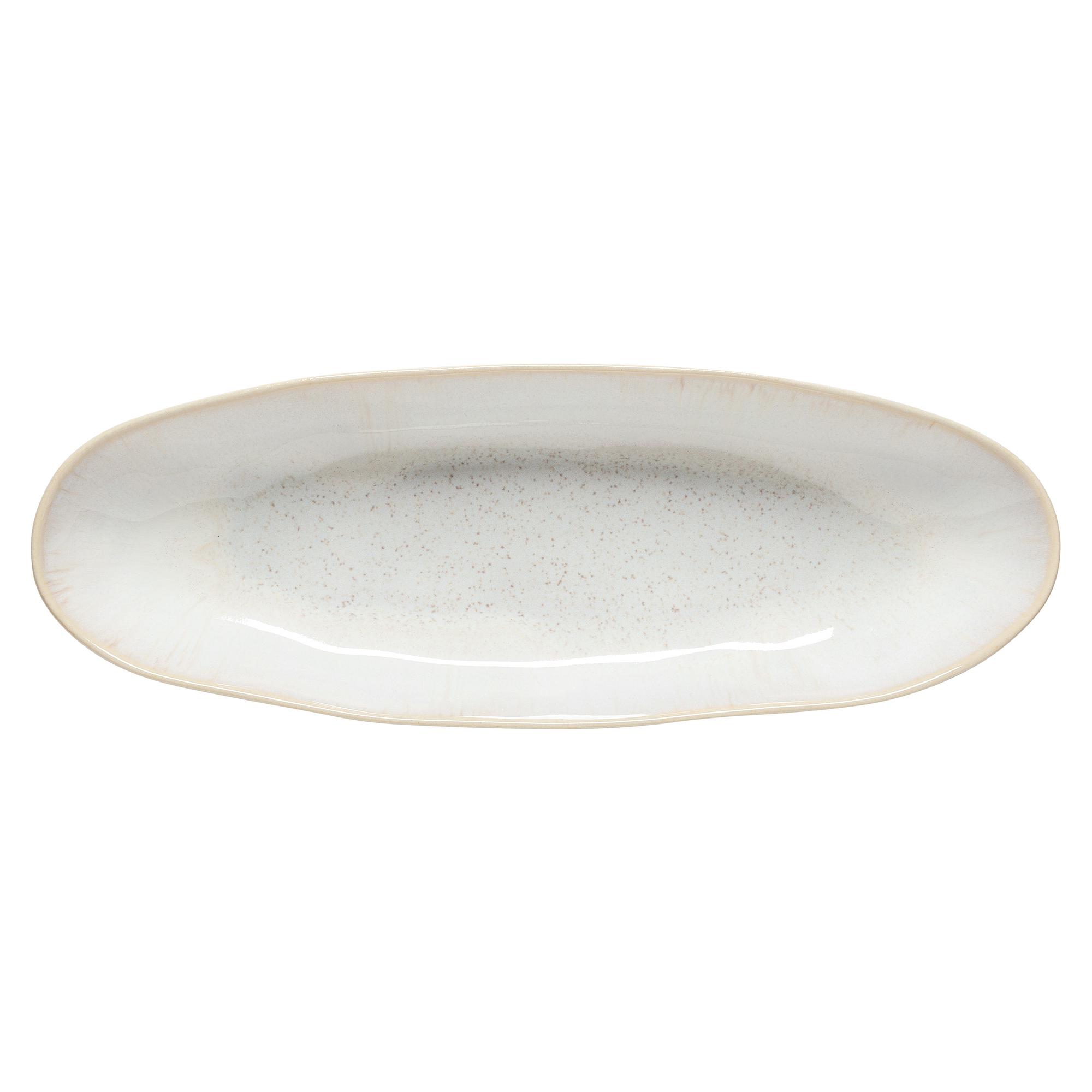 Serving Platter Eivissa Stoneware Beige 0