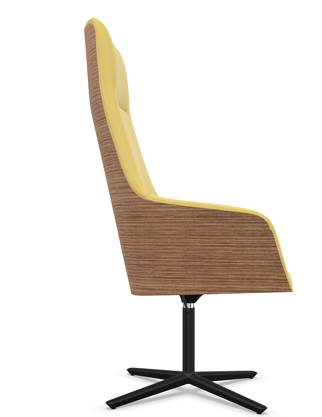 Alya Executive Armchair Aluminium Yellow 1