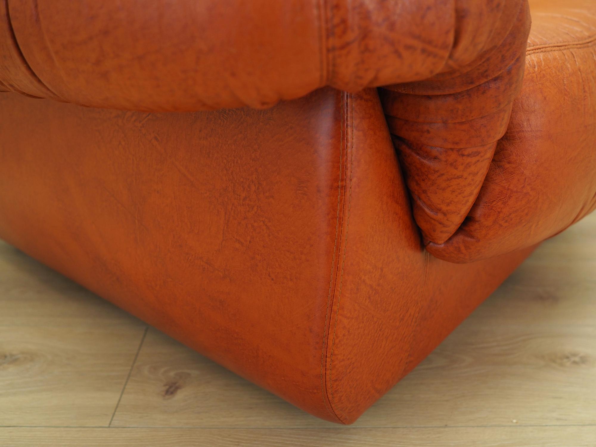 Armchair Leather Brown 1970s 12