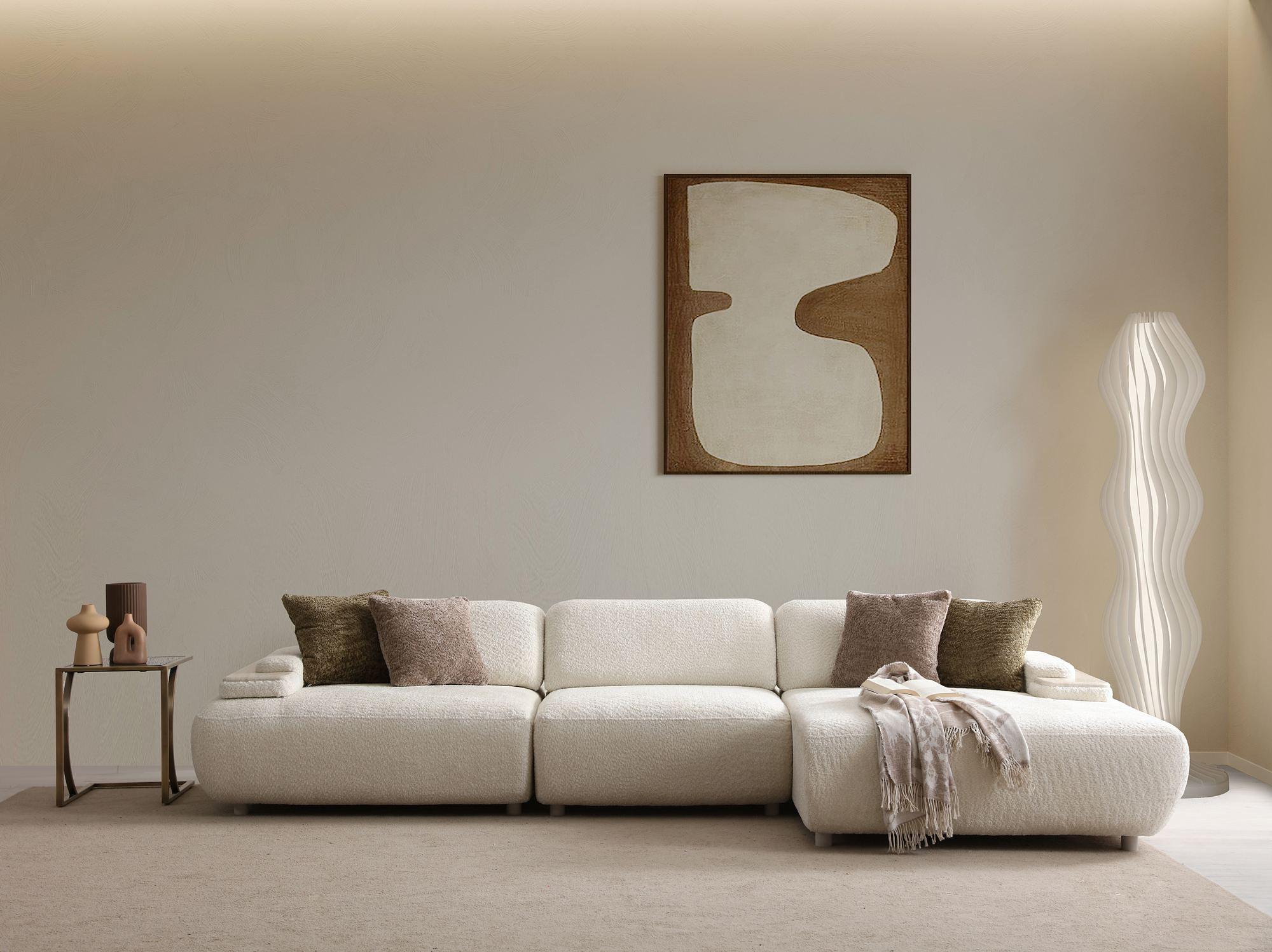 Toscana Ecksofa 4-Sitzer Beige 0