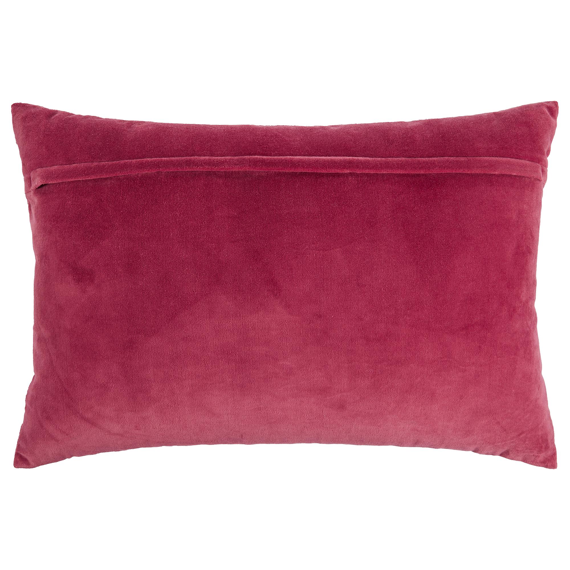 CHECKER VELVET Kissen Baumwolle Hellrosa 1