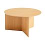 Slit Beistelltisch Wood Rund XL Beige 0