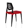 Flecharo Esszimmerstuhl Kunststoff Schwarz Rot 6