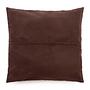 Cushion cover leather brown 1