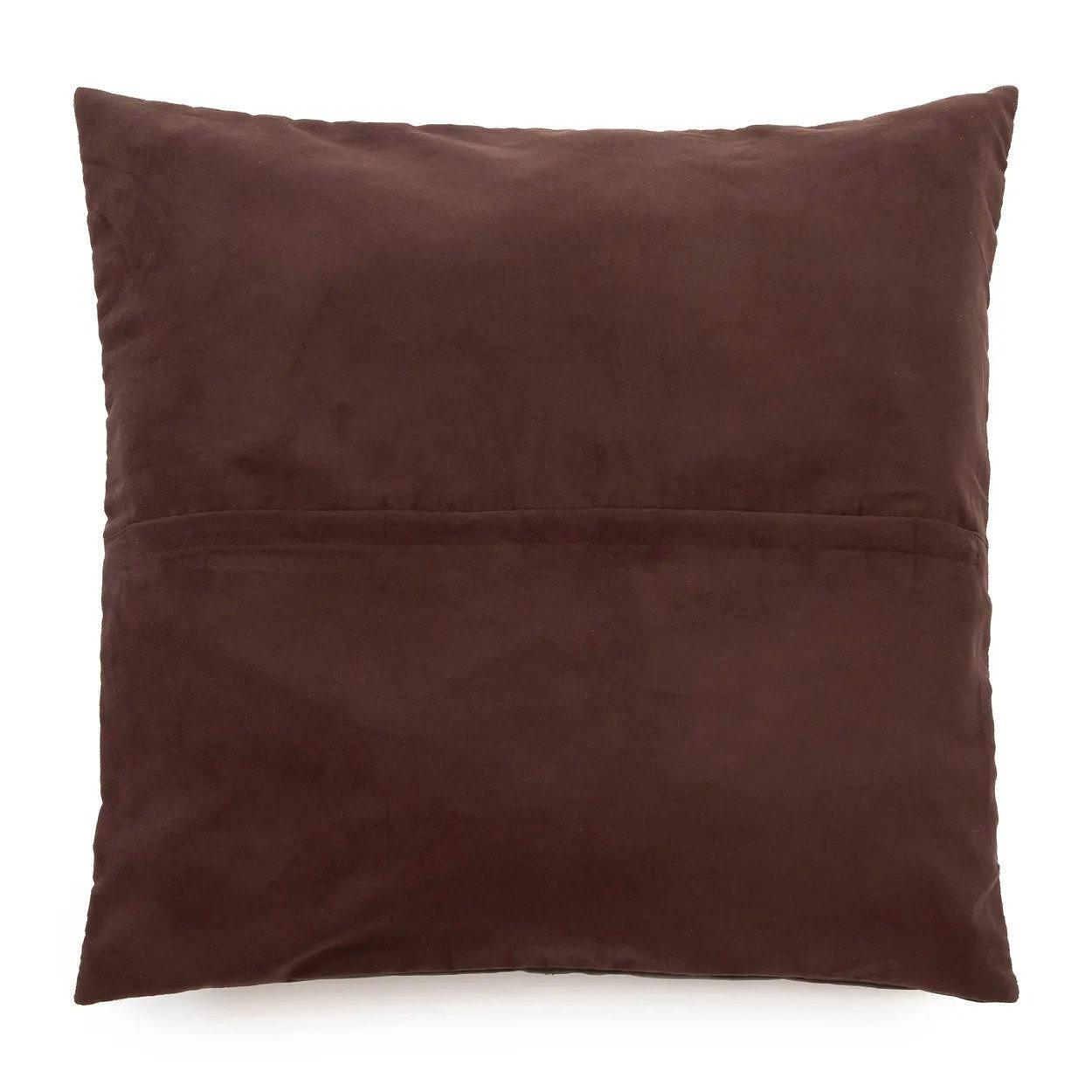 Cushion cover leather brown 1